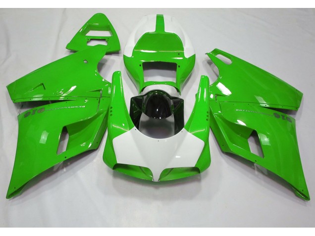 1993-2005 Gloss Green & White Ducati 996 748 916 998 Motorcycle Fairings Australia