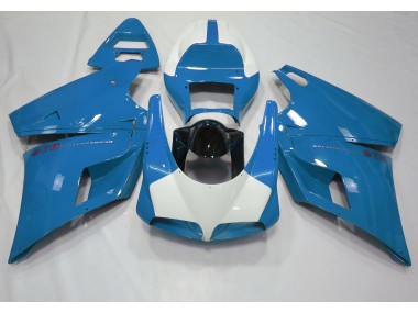 1993-2005 Gloss Light Blue & White Ducati 996 748 916 998 Motorcycle Fairings Australia