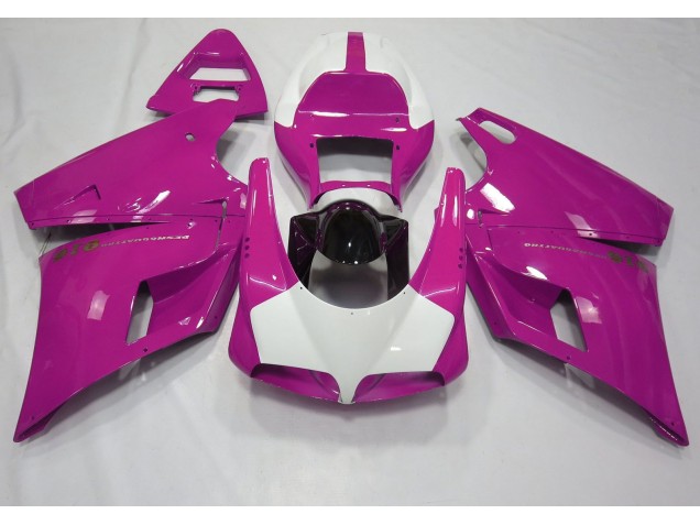 1993-2005 Gloss Pink & White Ducati 996 748 916 998 Motorcycle Fairings Australia