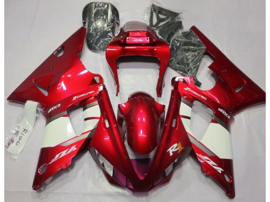 2000-2001 Fire Red & White Yamaha R1 Motorcycle Fairings Australia