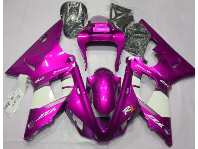 2000-2001 Hot Pink & White Yamaha R1 Motorcycle Fairings Australia