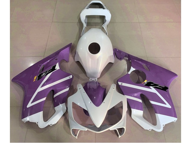 2001-2003 Gloss White and Purple Honda CBR600 F4i Motorcycle Fairings Australia