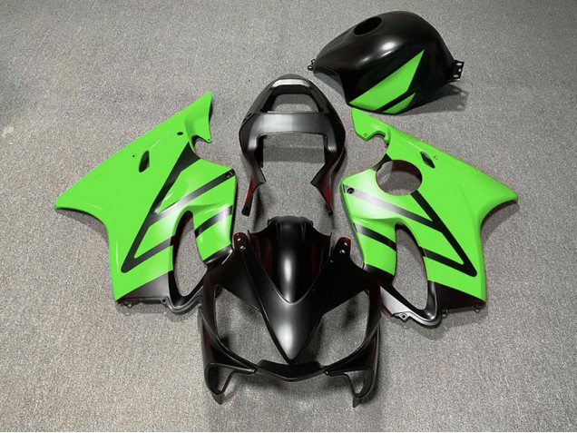 2001-2003 Matte Black and Green Honda CBR600 F4i Motorcycle Fairings Australia