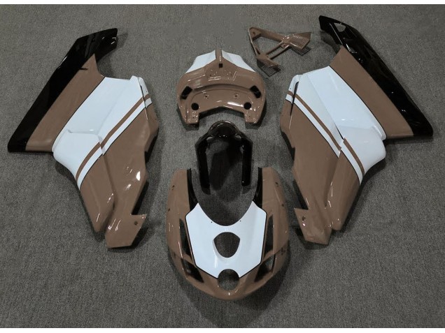 2003-2004 Gloss Brown & White Ducati 749 999 Motorcycle Fairings Australia