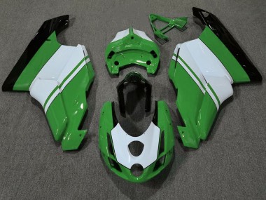 2003-2004 Gloss Green & White Ducati 749 999 Motorcycle Fairings Australia