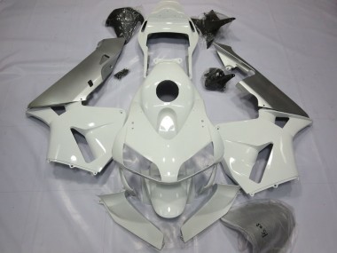 2003-2004 Silver and White Honda CBR600RR Motorcycle Fairings Australia