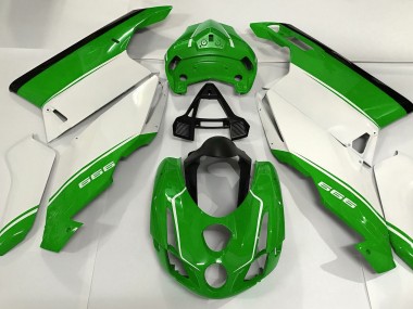 2003-2004 White Green and Black Ducati 749 999 Motorcycle Fairings Australia