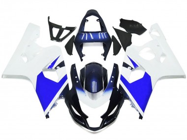 2004-2005 Bright White and Blue Suzuki GSXR 600-750 Motorcycle Fairings Australia