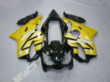 2004-2007 Pearl Yellow Gloss Black Honda CBR600 F4i Motorcycle Fairings Australia