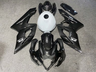 2005-2006 Carbon Fiber Style & Gloss White Suzuki GSXR 1000 Motorcycle Fairings Australia