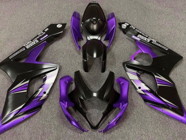 2005-2006 Matte Black and Purple Suzuki GSXR 1000 Motorcycle Fairings Australia