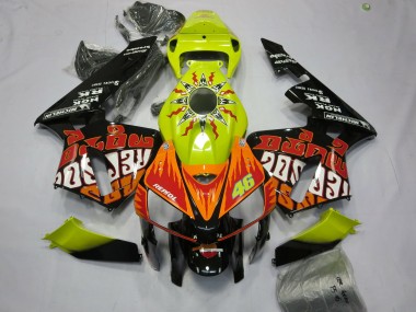 2005-2006 Vibrant Yellow Rossi Honda CBR600RR Motorcycle Fairings Australia