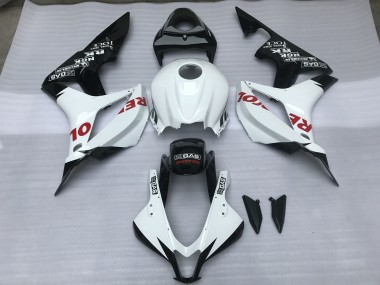 2007-2008 Gloss White & Red Repsol Honda CBR600RR Motorcycle Fairings Australia