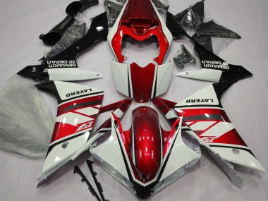 2007-2008 Gloss White and Red Yamaha R1 Motorcycle Fairings Australia