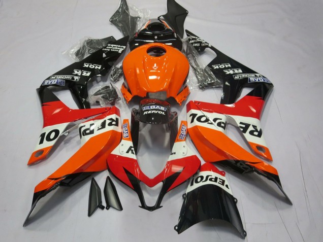 2007-2008 Vibrant Orange Repsol Honda CBR600RR Motorcycle Fairings Australia