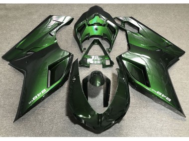 2007-2012 Deep Green Ducati 848 1098 1198 Motorcycle Fairings Australia