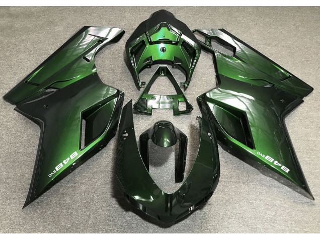 2007-2012 Deep Green Ducati 848 1098 1198 Motorcycle Fairings Australia