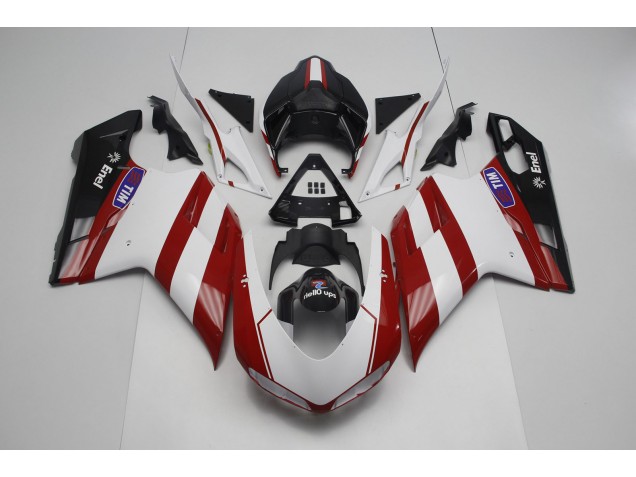 2007-2012 Deep Red Ducati 848 1098 1198 Motorcycle Fairings Australia