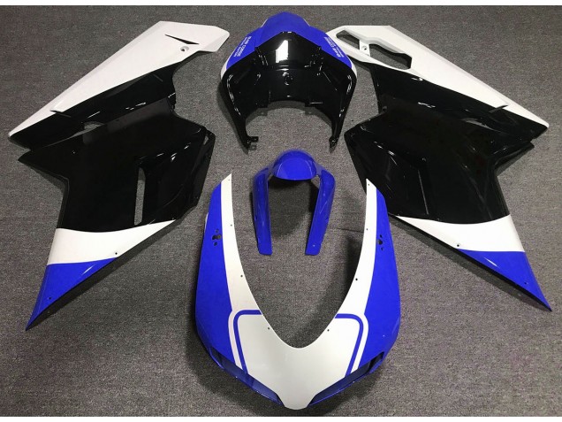 2007-2012 Gloss Blue White and Black Ducati 848 1098 1198 Motorcycle Fairings Australia