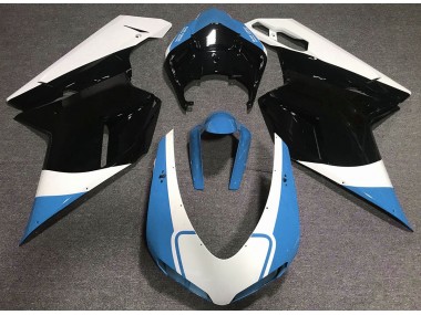 2007-2012 Gloss Light Blue White and Black Ducati 848 1098 1198 Motorcycle Fairings Australia