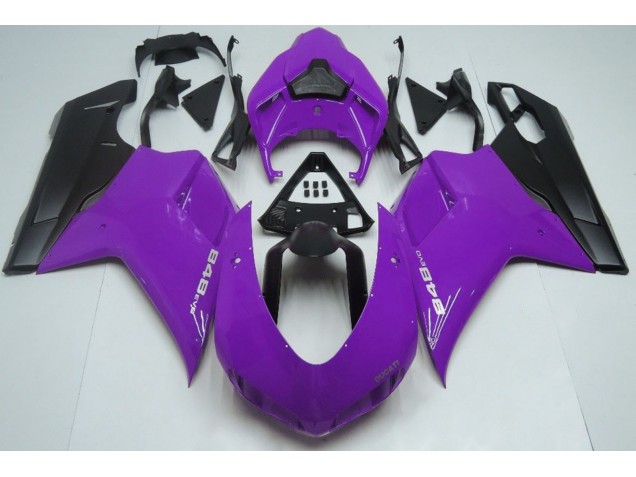 2007-2012 Gloss Purple & Black Ducati 848 1098 1198 Motorcycle Fairings Australia