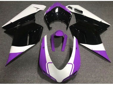 2007-2012 Gloss Purple White and Black Ducati 848 1098 1198 Motorcycle Fairings Australia