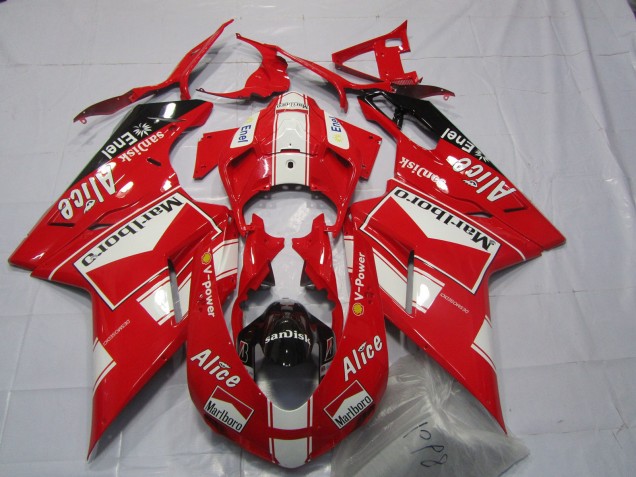 2007-2012 Marlboro Ducati 848 1098 1198 Motorcycle Fairings Australia