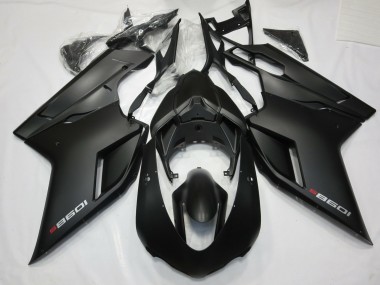 2007-2012 Matte Black with Red Ducati 848 1098 1198 Motorcycle Fairings Australia