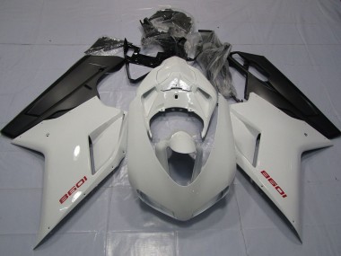 2007-2012 Red White and Matte Black Ducati 848 1098 1198 Motorcycle Fairings Australia