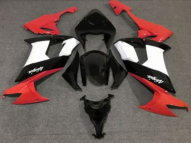 2008-2010 Gloss Red Black and White Kawasaki ZX10R Motorcycle Fairings Australia