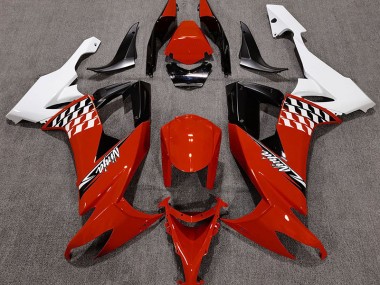 2008-2010 Gloss Red and White Kawasaki ZX10R Motorcycle Fairings Australia