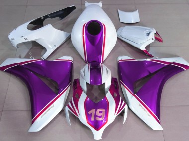 2008-2011 Gloss Purple and White Honda CBR1000RR Motorcycle Fairings Australia