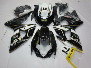 2009-2016 Black Gold and White Suzuki GSXR 1000 Motorcycle Fairings Australia