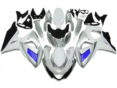 2009-2016 Custom Silver and White with Black Suzuki GSXR 1000 Motorcycle Fairings Australia