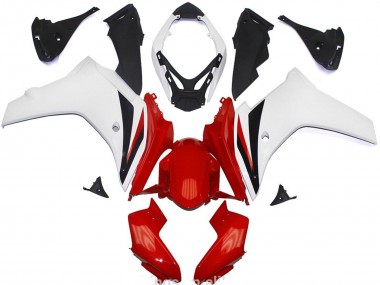 2011-2012 Red and White Gloss Honda CBR600F Motorcycle Fairings Australia