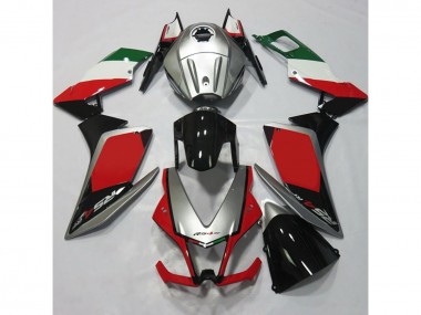 2012-2015 Silver and Red Aprilia RS4 125 Motorcycle Fairings Australia