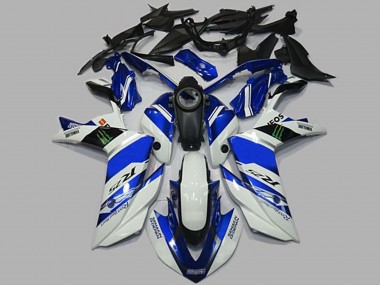 2015-2018 White and Blue Yamaha R3 Motorcycle Fairings Australia