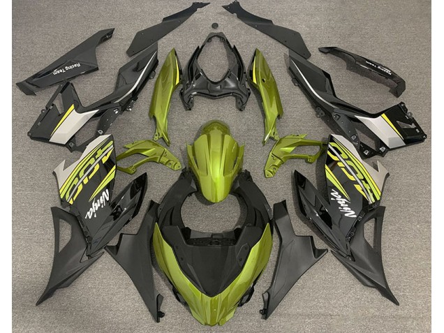 2018-2020 Liquid Yellow and Gray Kawasaki Ninja 400 Motorcycle Fairings Australia