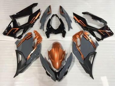 2018-2020 Nardo Gray and Orange Kawasaki Ninja 400 Motorcycle Fairings Australia