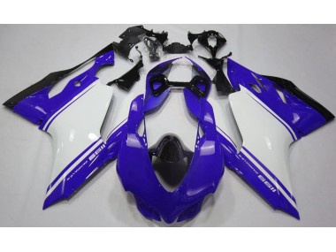 Gloss Blue White and Black Ducati 1199 Motorcycle Fairings Australia