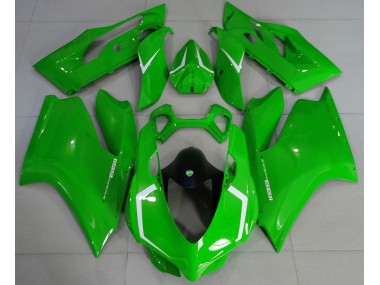 Gloss Green & White Ducati 1199 Motorcycle Fairings Australia