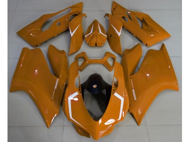 Gloss Orange & White Ducati 1199 Motorcycle Fairings Australia