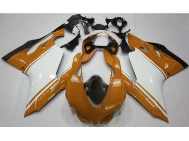 Gloss Orange White and Black Ducati 1199 Motorcycle Fairings Australia