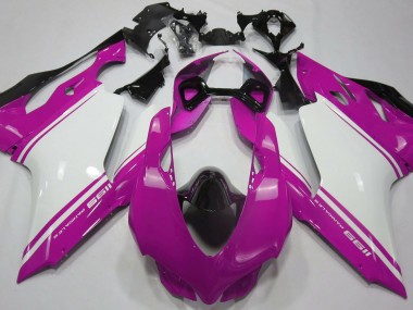 Gloss Pink White and Black Ducati 1199 Motorcycle Fairings Australia