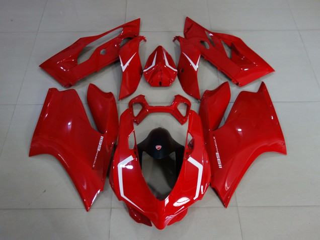 Gloss Red & White Ducati 1199 Motorcycle Fairings Australia